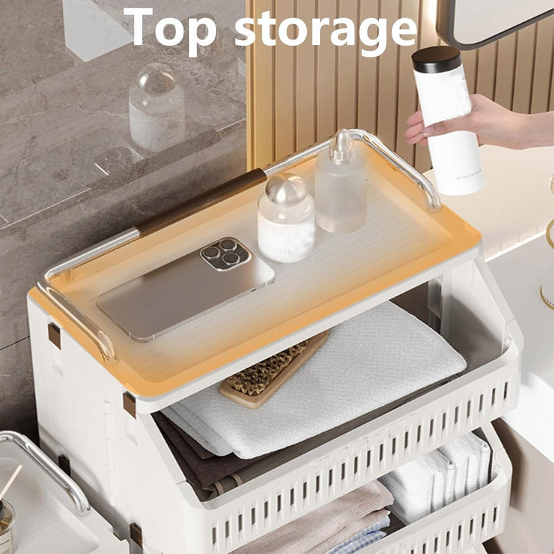 Multi Layer Laundry Basket, Multifunctional Trolley For Kitchen And Bathroom, Moveable Trolley For Living Room Multi Layer Laundry Basket, Multifunctional Trolley For Kitchen And Bathroom, Moveable Trolley For Living Room